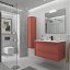 Mueble de baño Attila suspendido 2 cajones red satin de Salgar